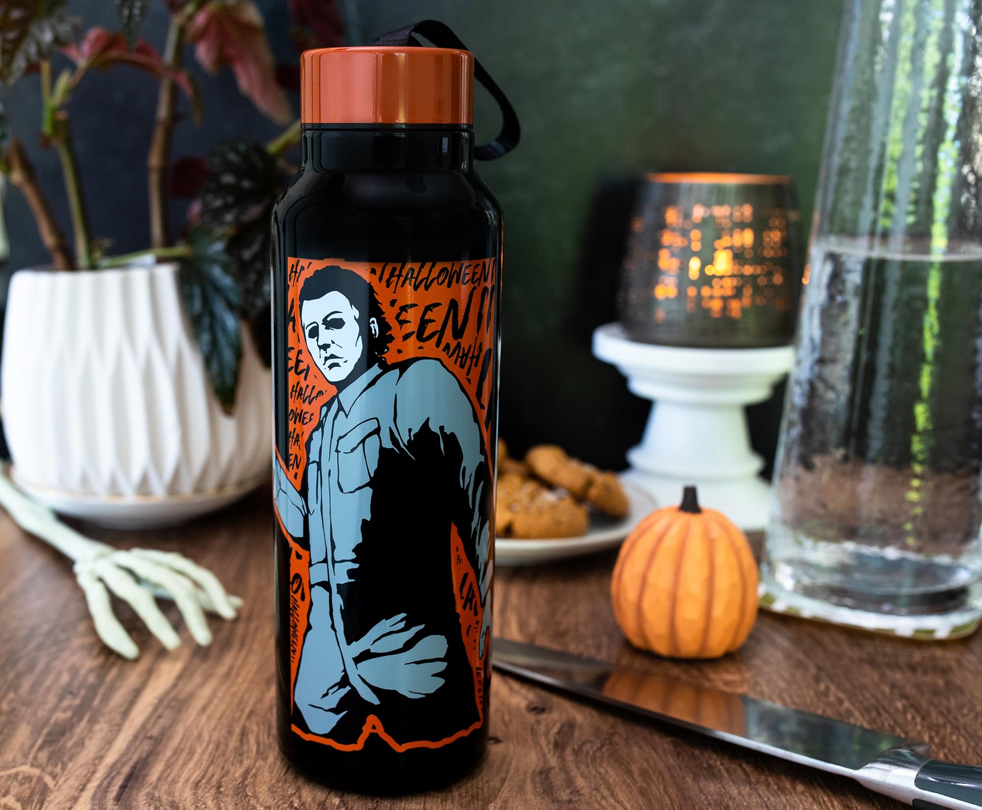 Halloween II Michael Myers Stainless Steel Water Bottle , Holds 27 Ounces