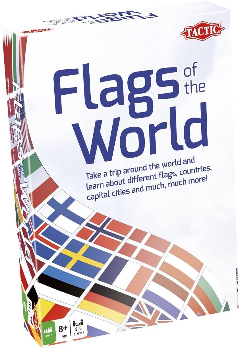 Tactic Games Flags Of The World Family Card Game , For 2-6 Players