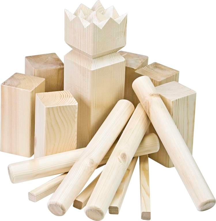 Panda Koor Aja Kubb | Outdoor Wooden Blocks Game | For 2+ Players | Free Shipping