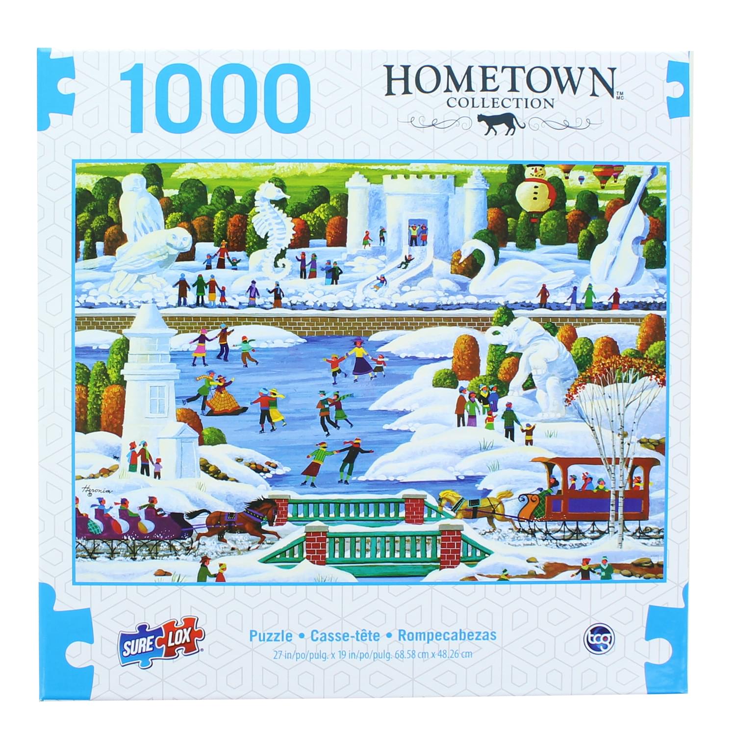 Hometown Collection 1000 Piece Jigsaw Puzzle , Wisconsin Snow Sculptures