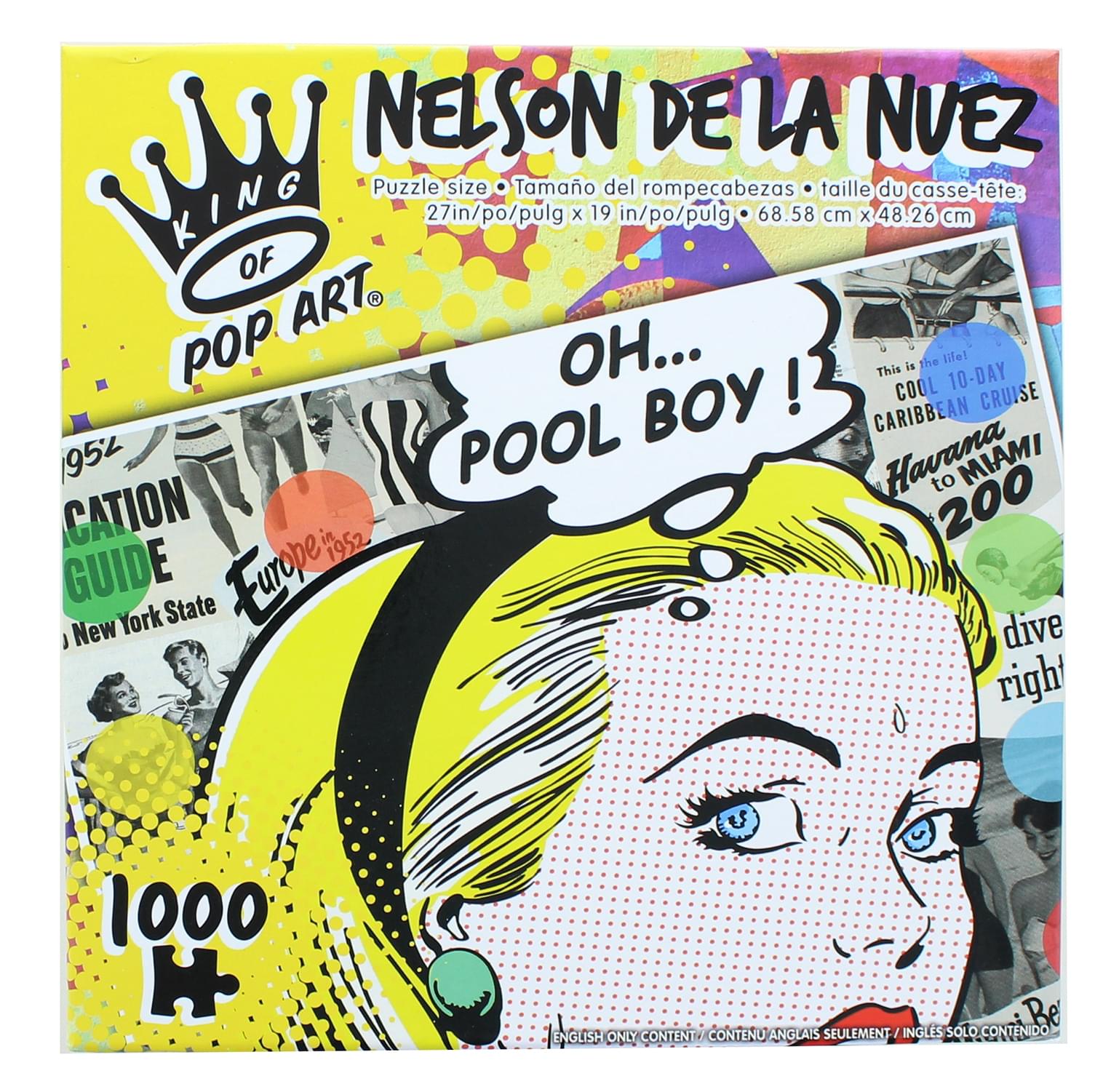 Nelson De La Nuez King Of Pop Art 1000 Piece Jigsaw Puzzle , Pool Boy