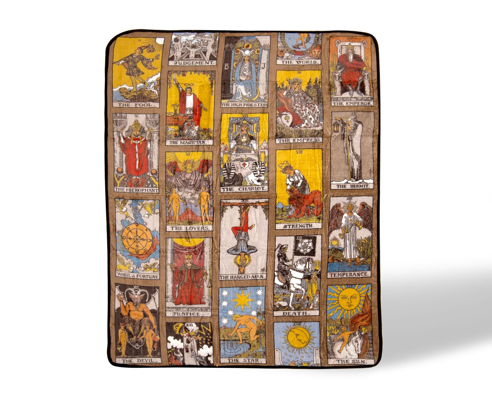 Tarot Card Collage 45 X 60 Inch Fleece Throw Blanket