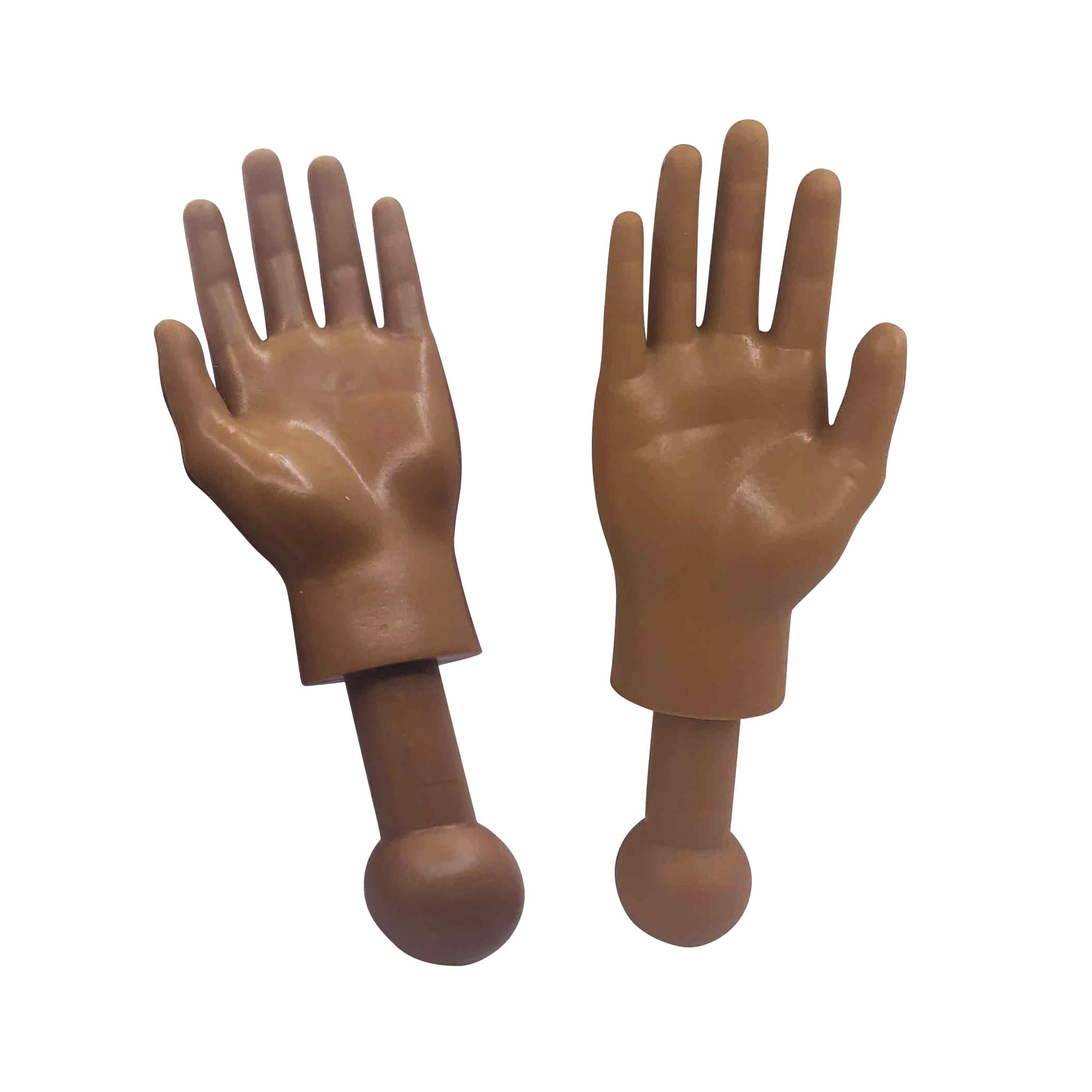 Tiny Hands 4.5 Novelty Toys , Left And Right Hands, Deep Brown