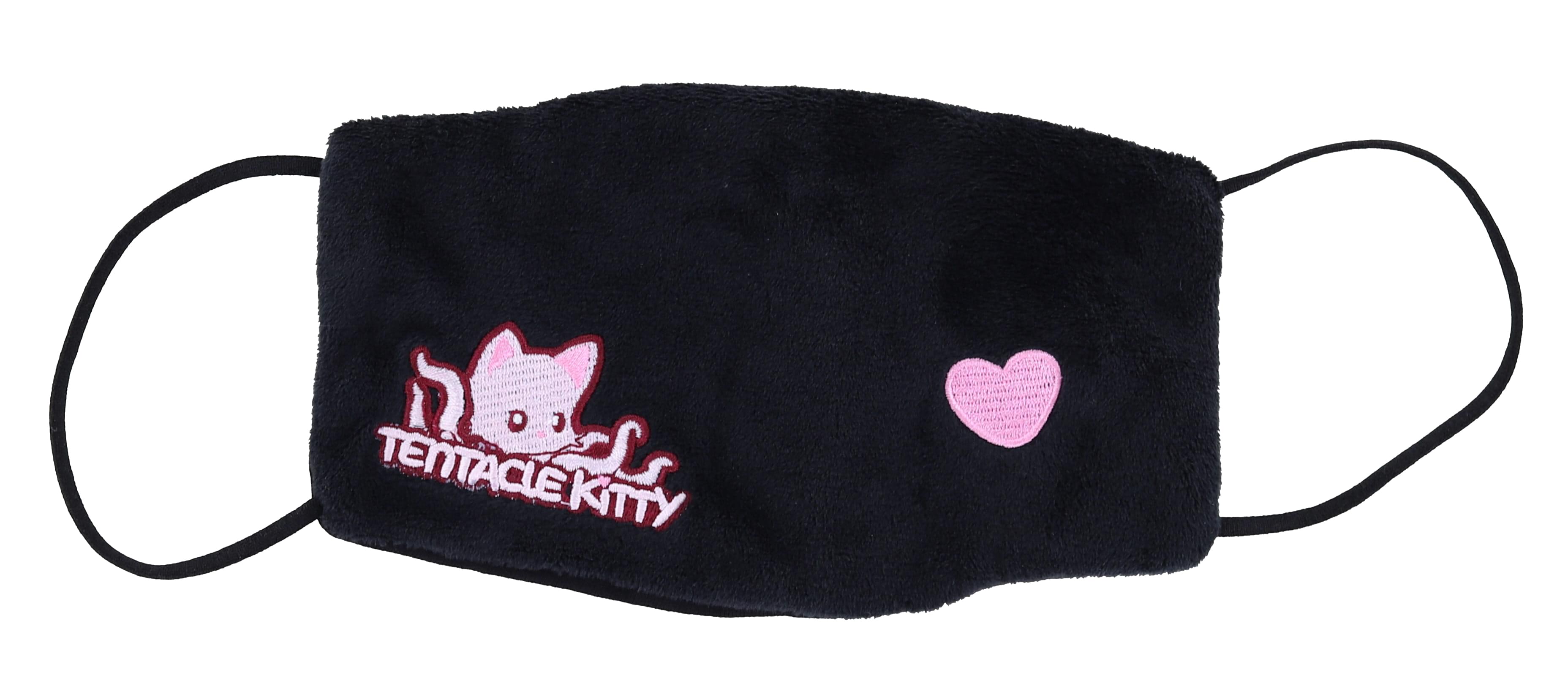 Tentacle Kitty Adult Cotton Face Mask , Black