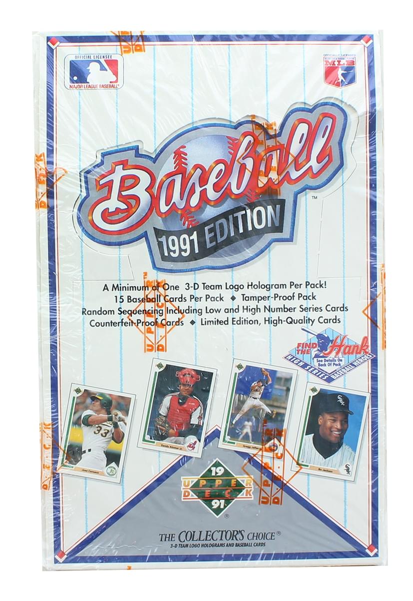 MLB 1991 Upper Deck Baseball Low And High Series Sealed Box , 36 Packs
