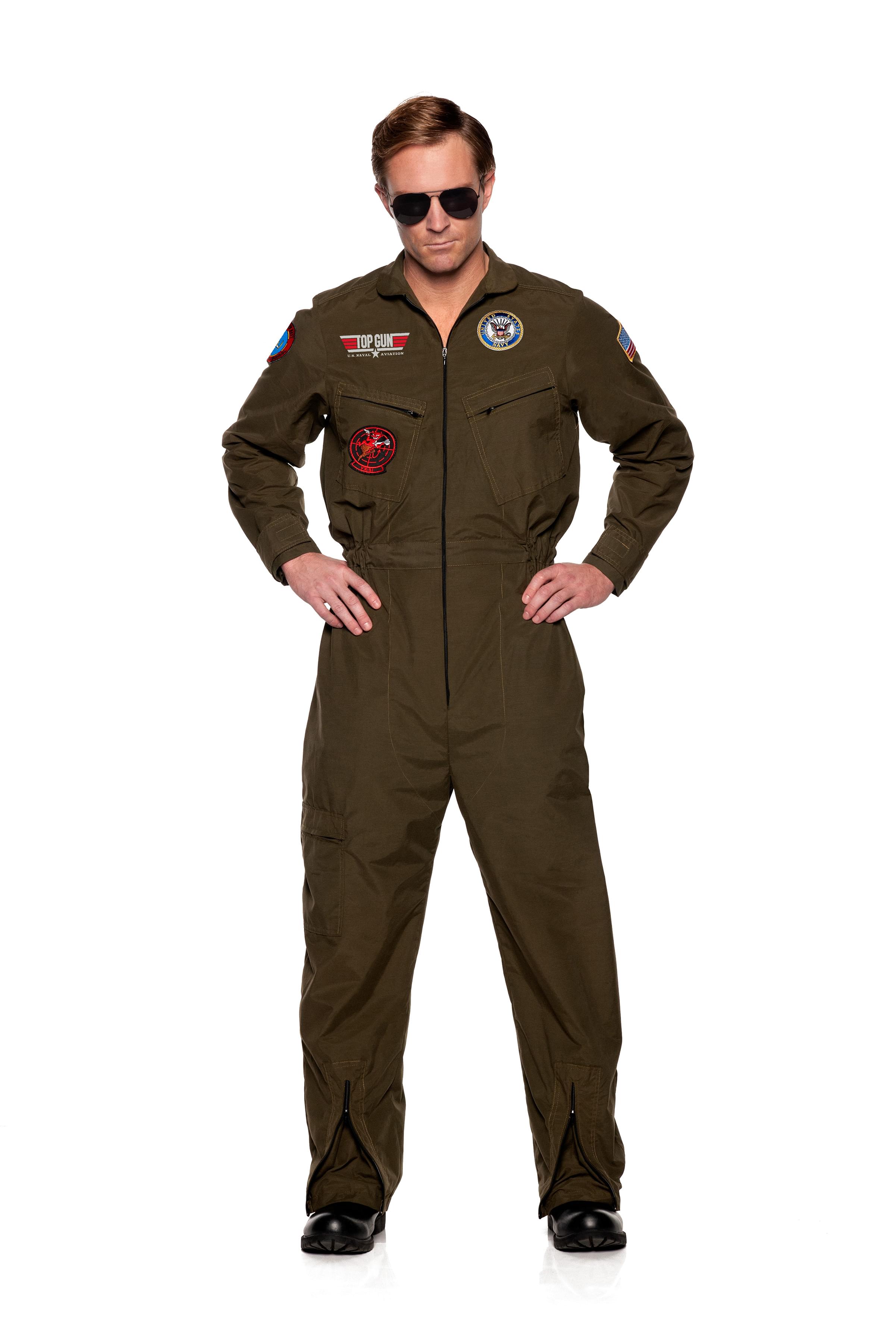 Photos - Fancy Dress NAVY Top Gun Men's Pilot Jumpsuit Adult Costume UDW-30544OS-C 