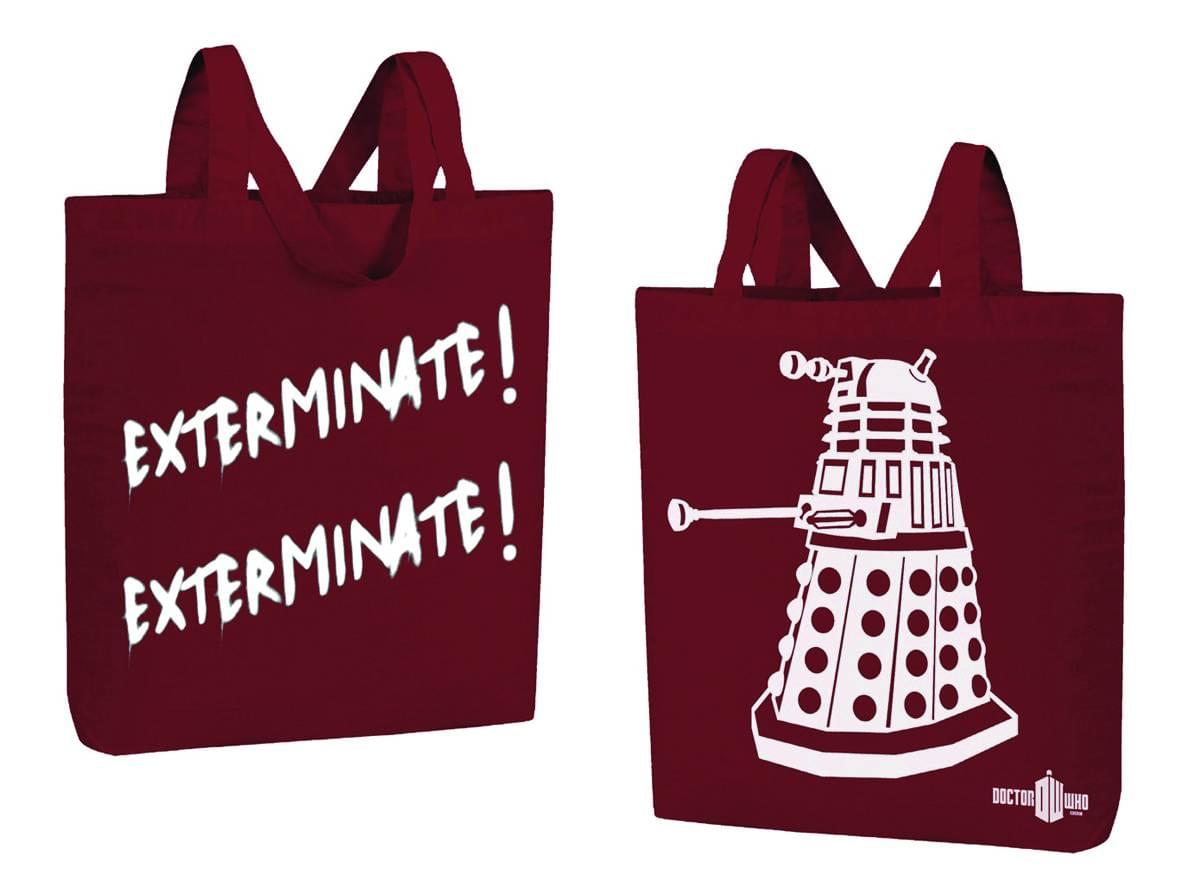 Doctor Who Dalek Exterminate! Exterminate! Large Tote Bag