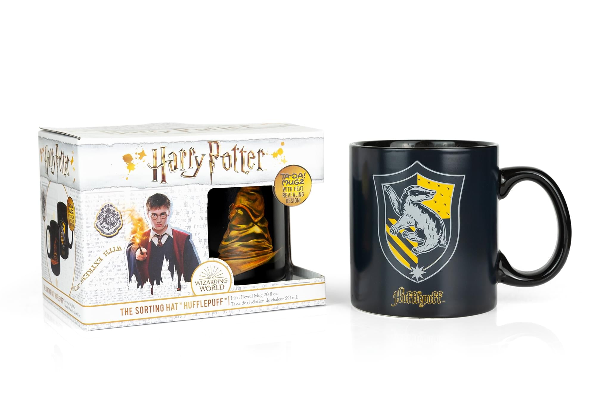 Harry Potter Hufflepuff 20oz Heat Reveal Ceramic Coffee Mug , Color Changing Cup
