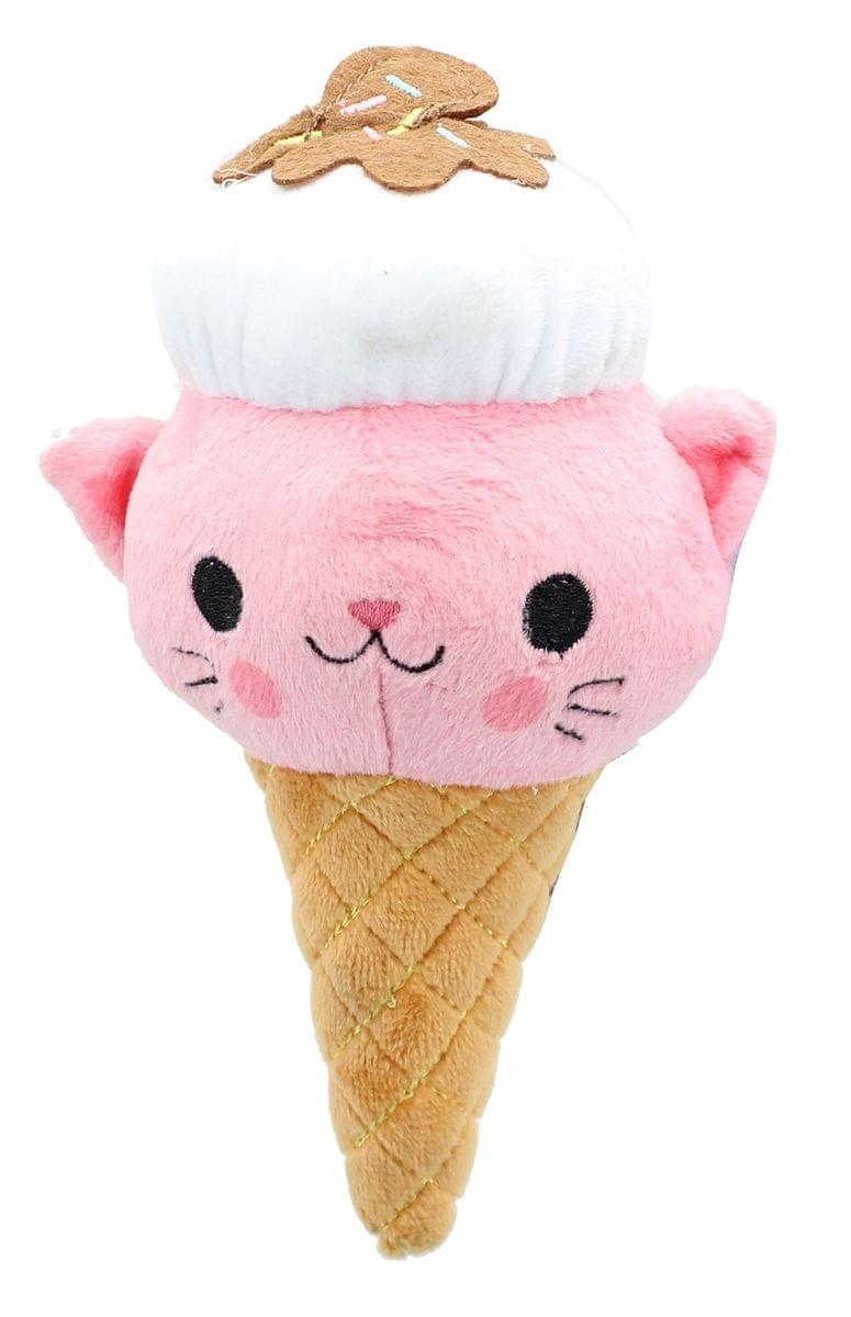 Kitty Cone Clip Miyu Double Scoop 5 Inch Plush Backpack Clip