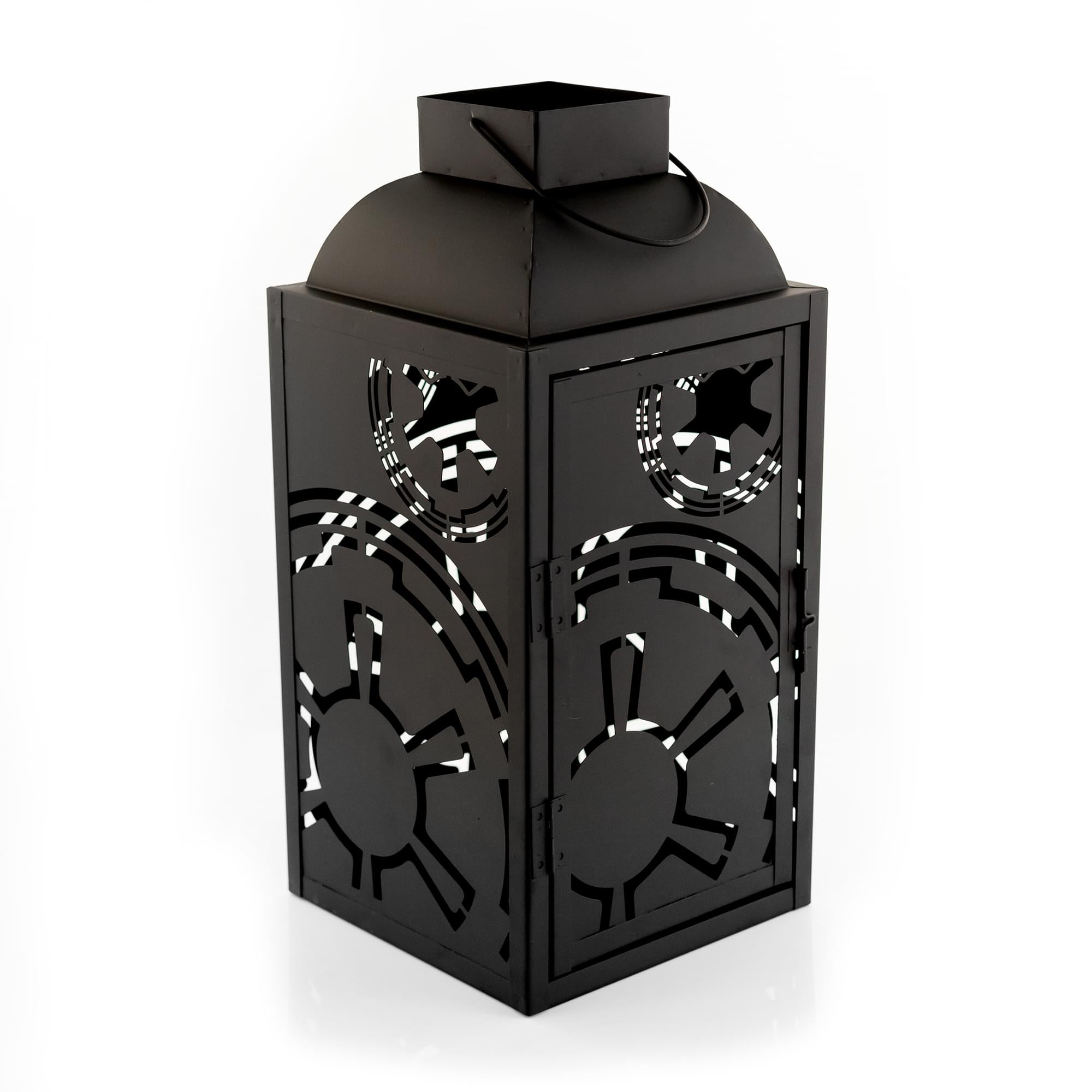 Star Wars Black Stamped Lantern , Empire Imperial Symbol , 14 Inches Tall