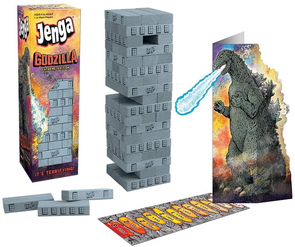 Godzilla Jenga Extreme Edition Stacking Game , 1+ Players