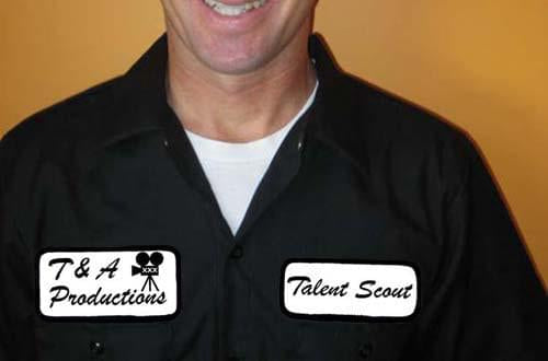 Blue Funny Work Shirt T&A Productions Talent Scout Costume Adult
