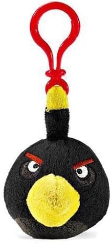 Angry Birds 3 Plush Backpack Clip On: Black Bird