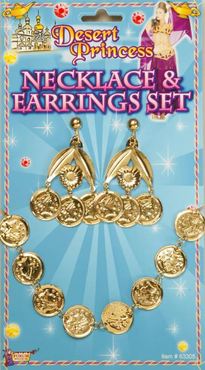 Photos - Fancy Dress A&D Gold Coin Costume Necklace & Earrings FRM-63305-C 