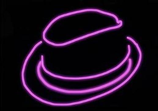 Glowman Glow Pink Costume Fedora