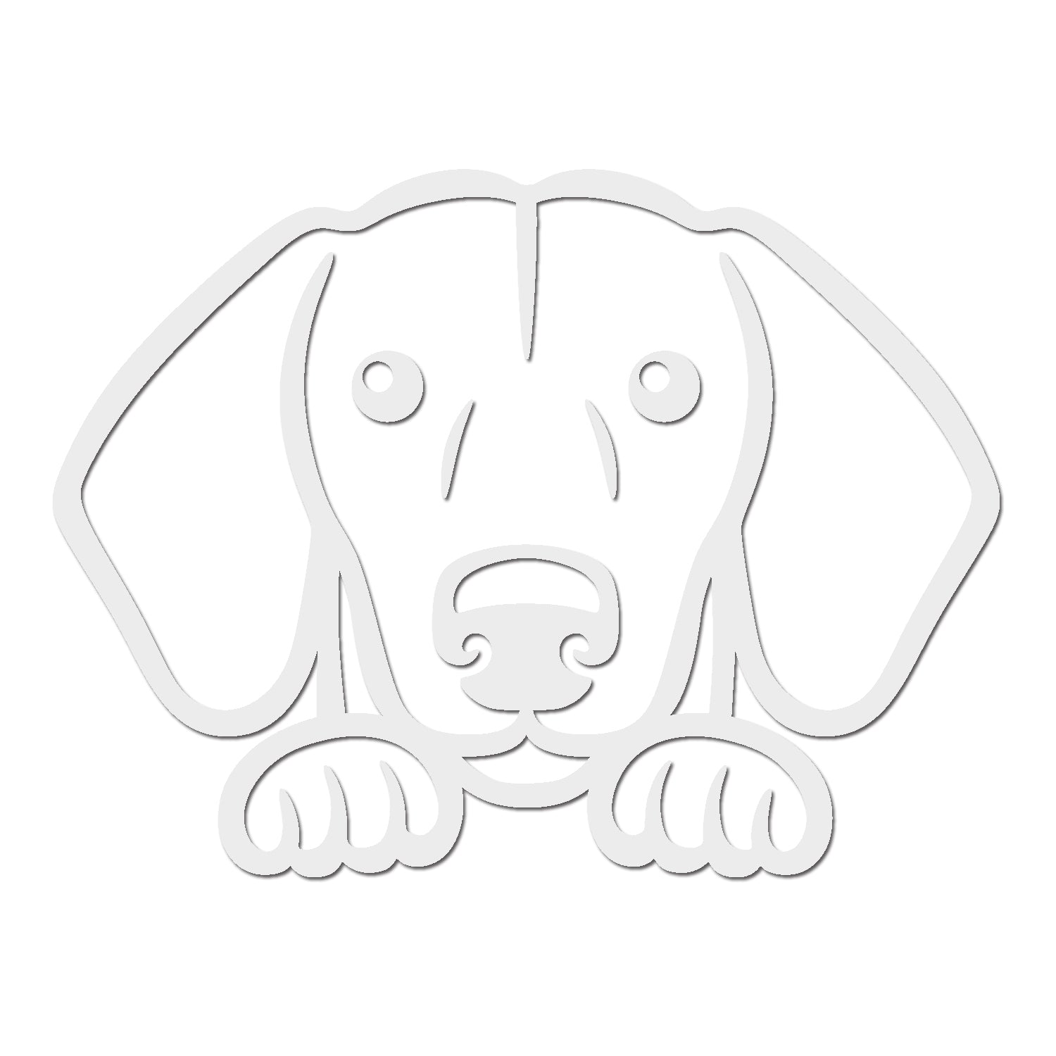 Dachshund Dog Peeking V1 Single Color Transfer Type Decal – StickerDad ...