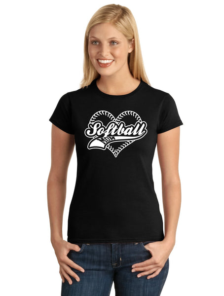 Softball Mom Heart Laces Graphic Transfer Design Shirt – StickerDad ...