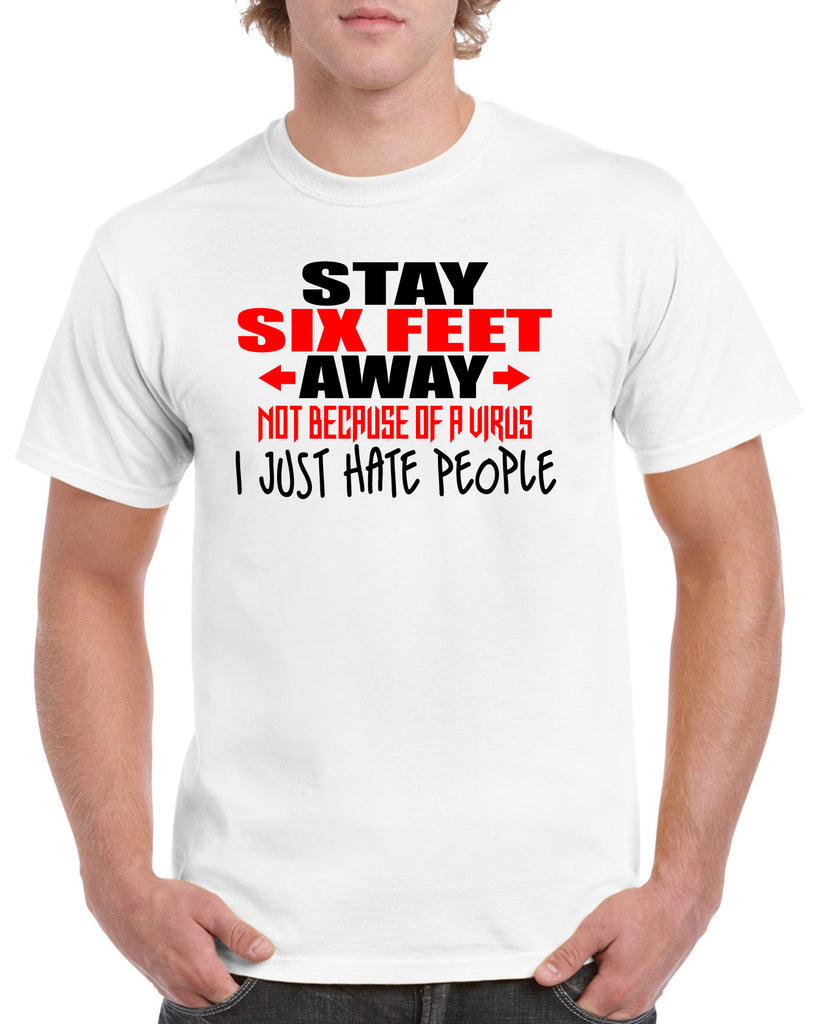 Stay Six Feet Back Funny Graphic Design Shirt – StickerDad & ShirtMama