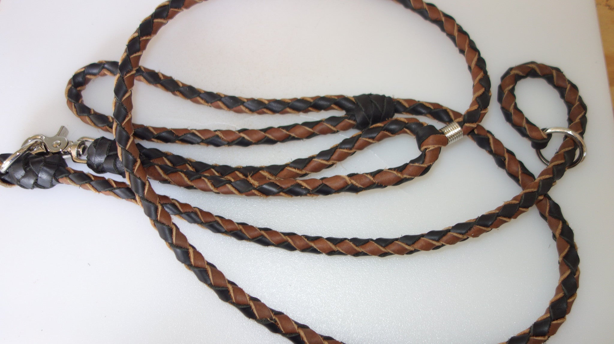 high quality leather dog leash