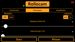 Rollocam ScreenShot App Landscape ContinuousMove 