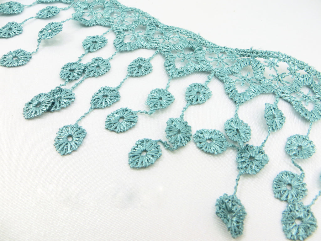 aqua lace trim