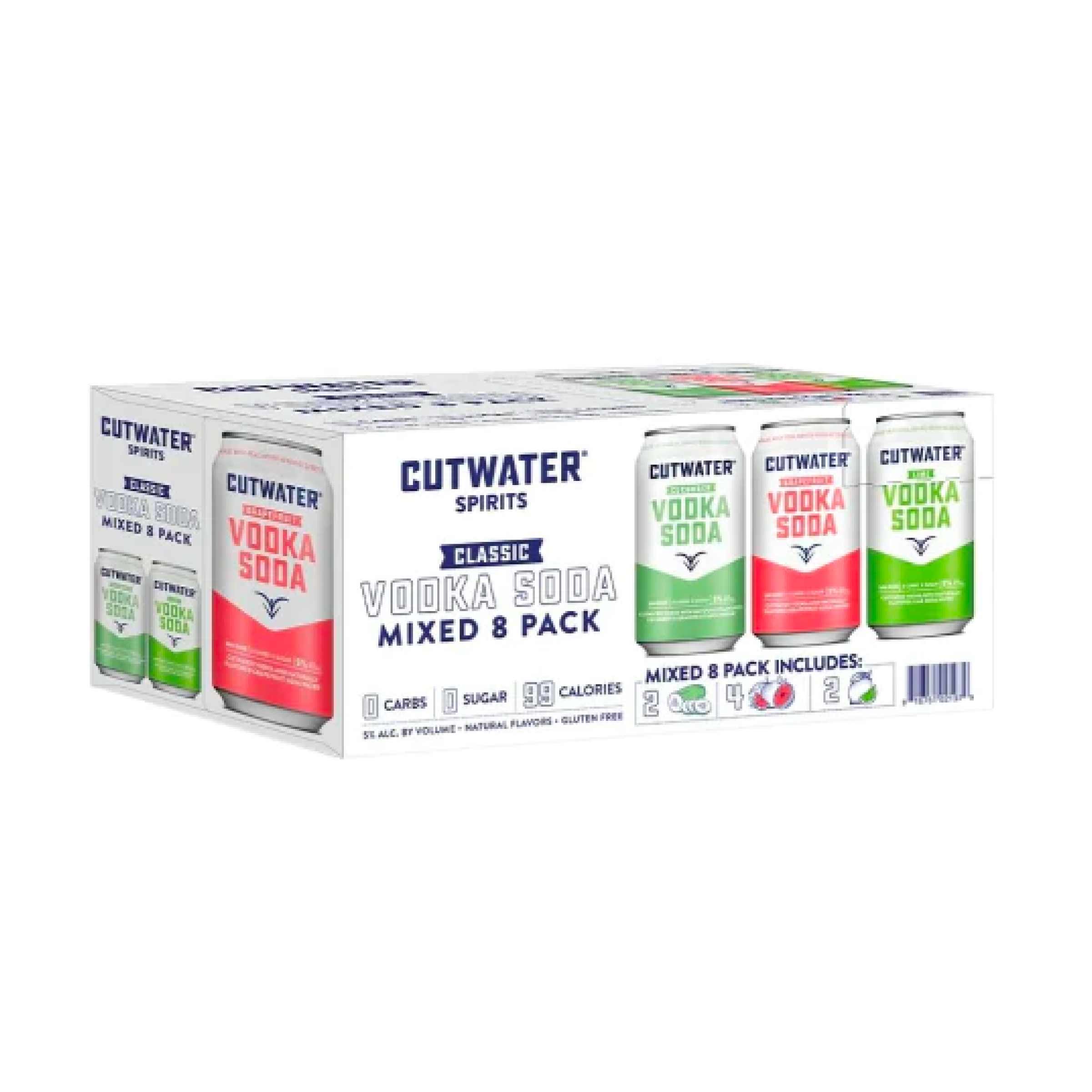 Cutwater Vodka Soda Mixed 8 Pack (4 Grapefruit, 2 Lime, 2 Cucumber) - NIPYATA product image