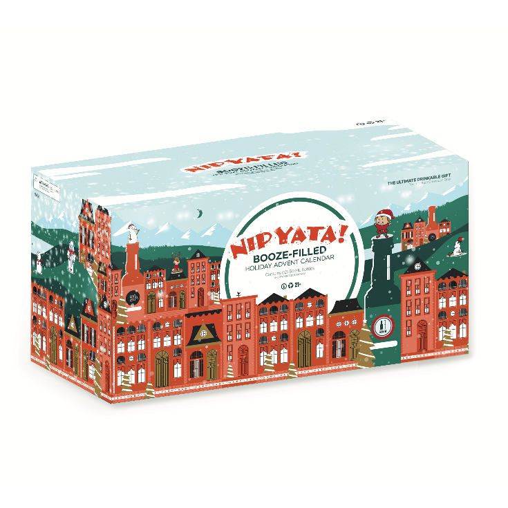 Image of NIPYATA!® Boozy Advent Calendar: 12 Shots of Christmas®! (12 Bottles Pre-loaded)