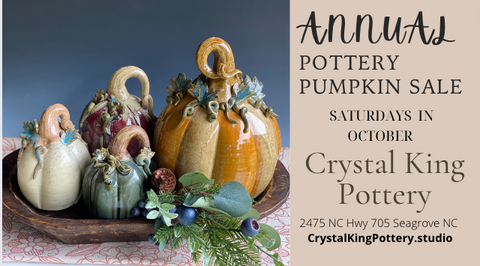 Crystal King pOttery Pumpkin Sale