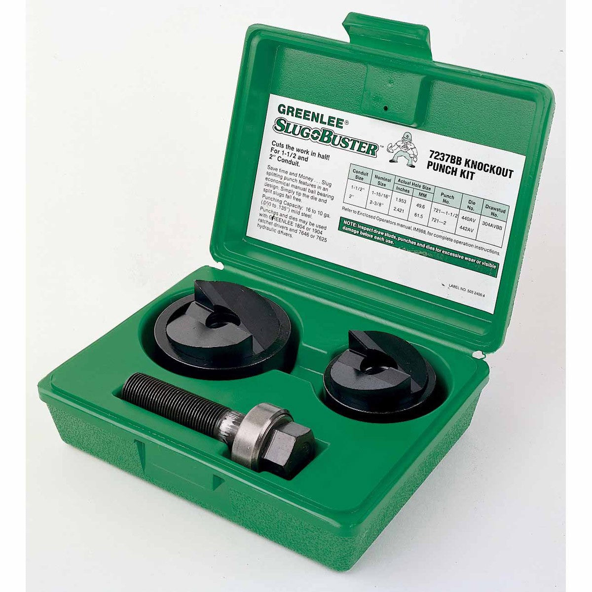 Greenlee Round Knockout Punch Kit 735BB