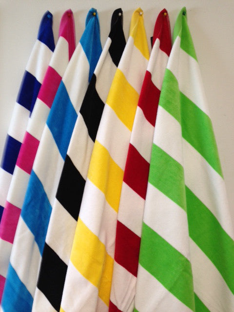 striped beach towels on sale