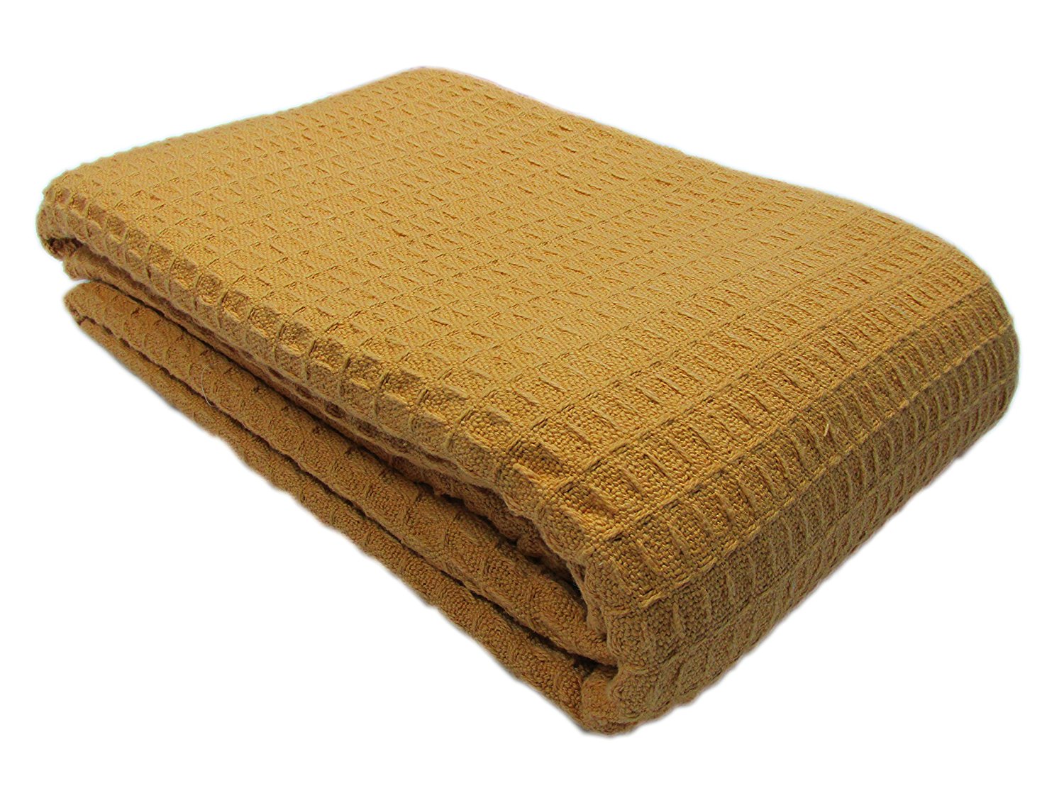 Amazon.com: Organic Cotton Waffle Weave Natural Blanket ...