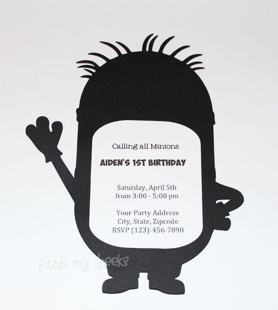 despicable me 1st birthday invitations