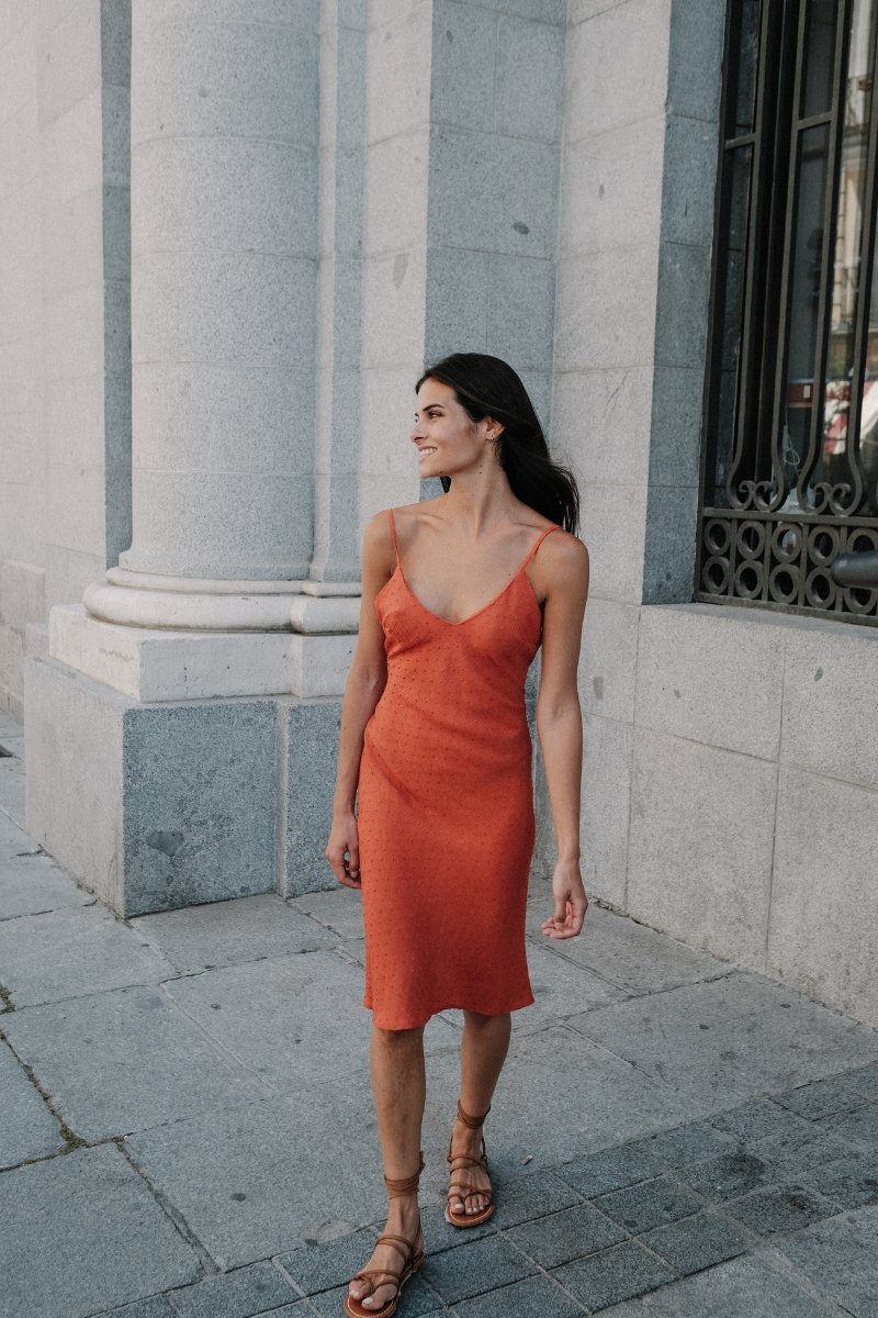 Vestido coral Ainhoa | Vestidos de mujer - ALO NUI – Alo