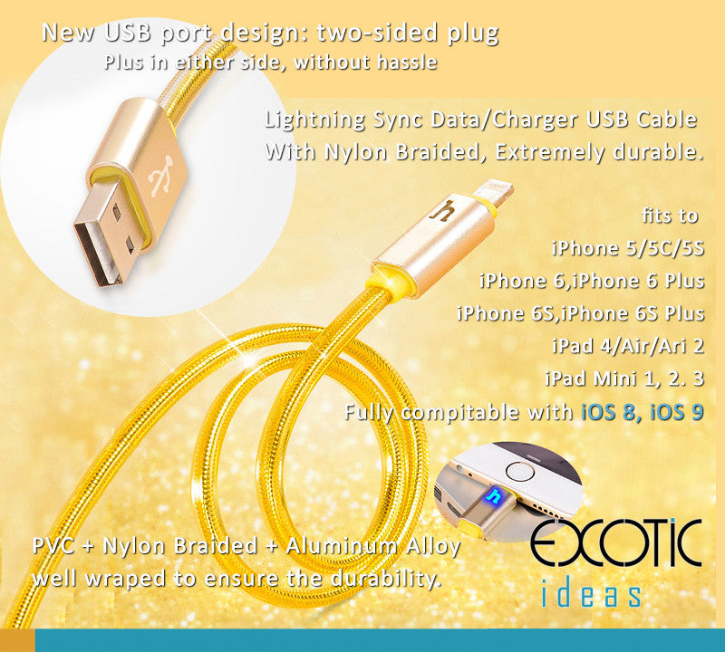 Lightning USB Cable iPhone 5/5C/5S, iPhone 6/6 – Exotic Ideas