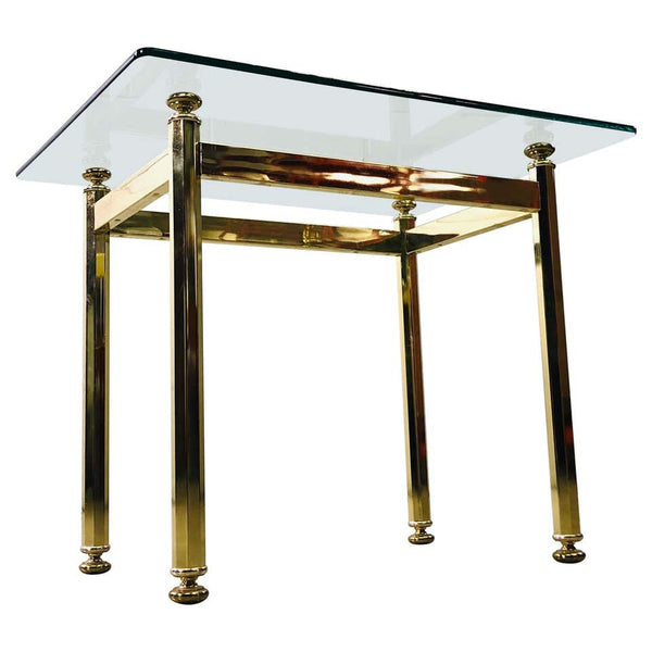 brass and glass nest of tables