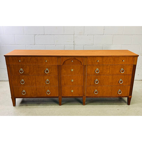 Vintage 1960s Henredon Furniture Cherry Wood Low Dresser – 2bModern