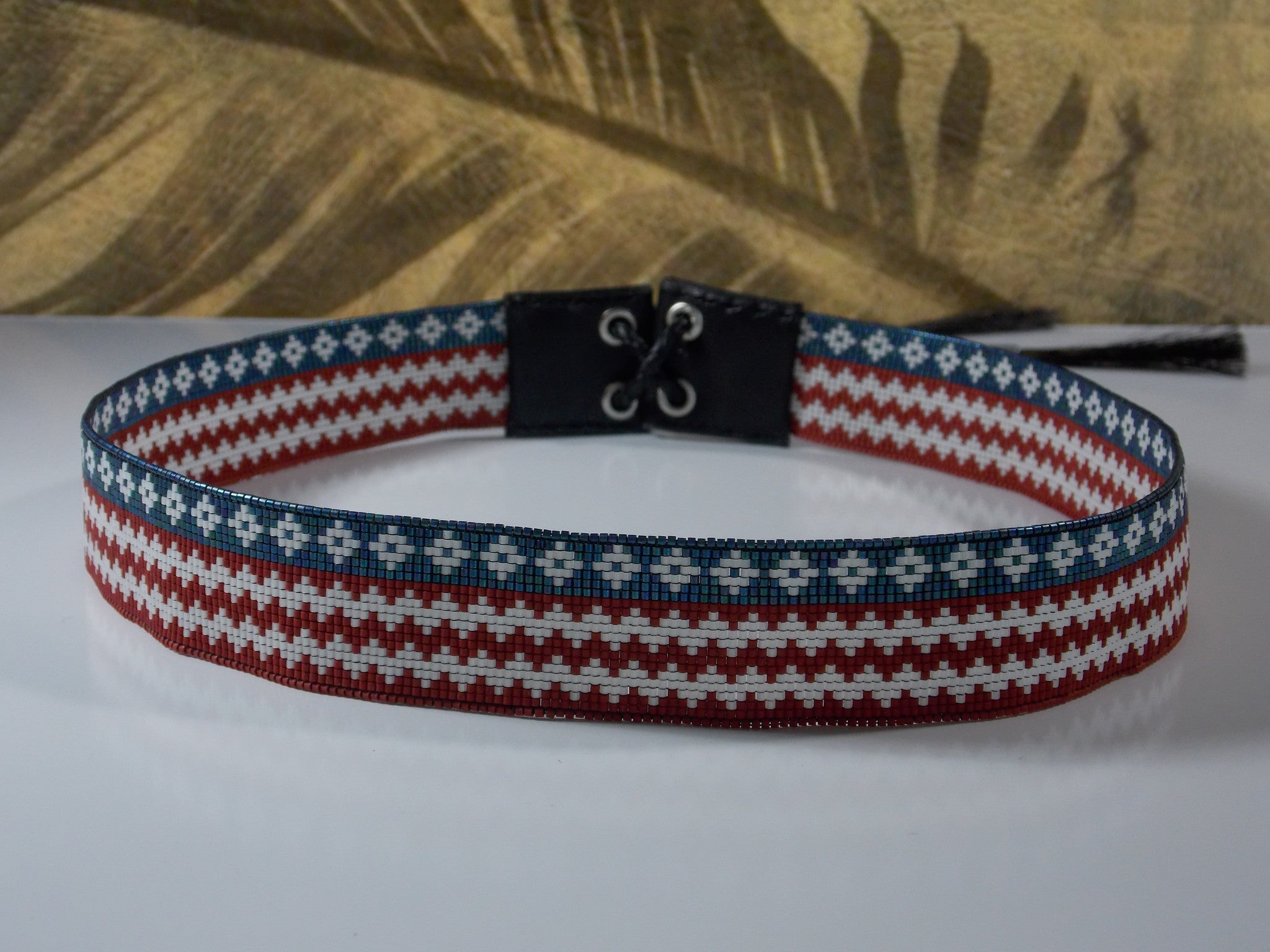 American Brave Beaded Hat Band | LJGREYWOLF