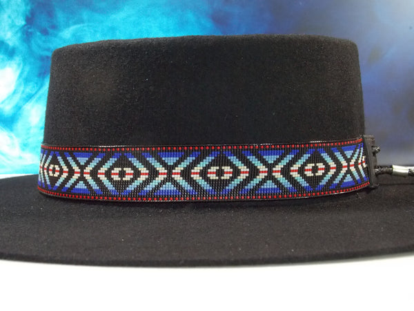 Native American Beaded Eye Of The Medicine Man Hat Band | LJGREYWOLF