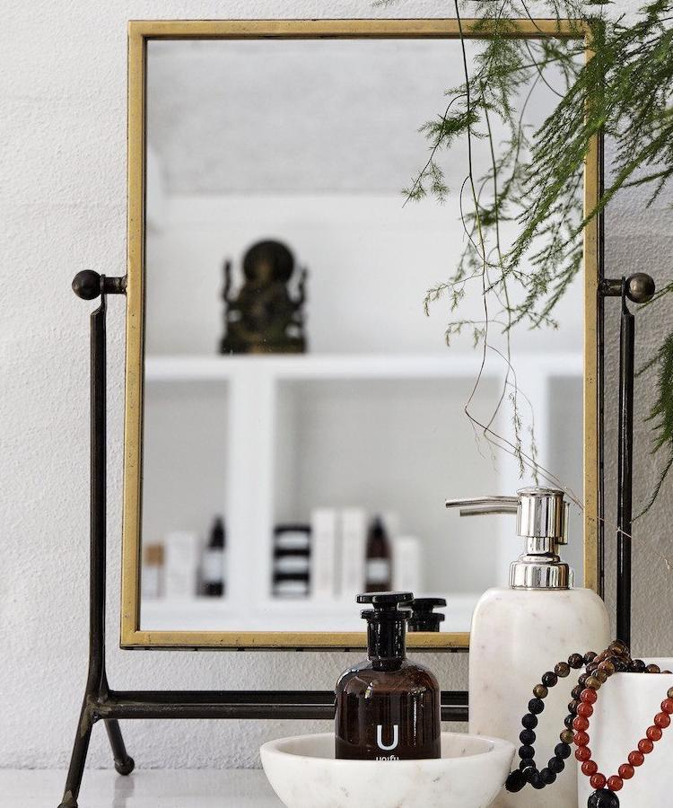 table mirror with stand