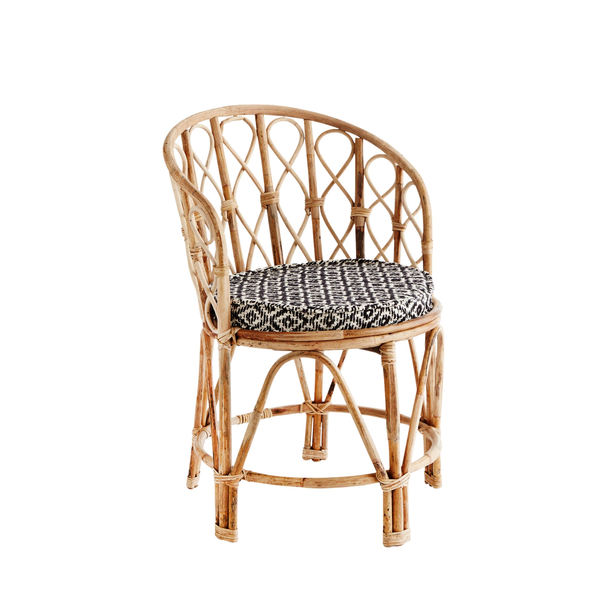 bamboo chair with seat pad