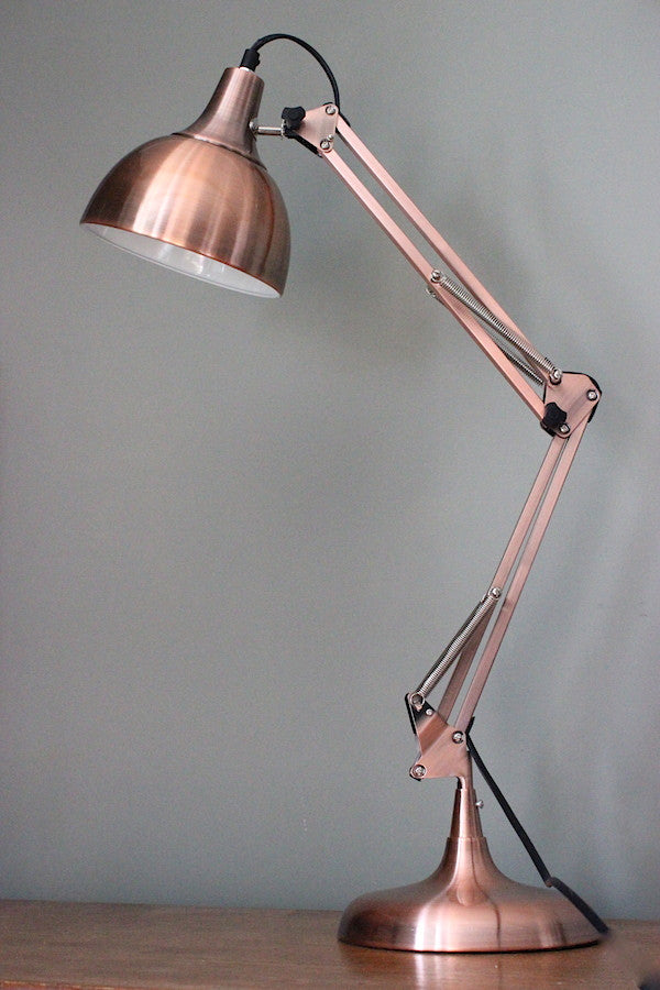 Copper Angled Desk Lamp - The Forest \u0026 Co.