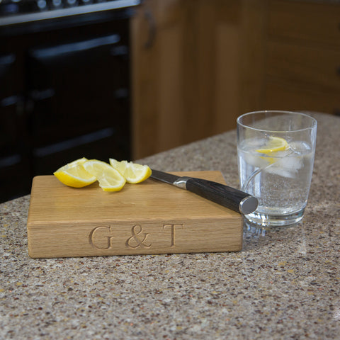 wooden mothers day gifts - g&t chopping board
