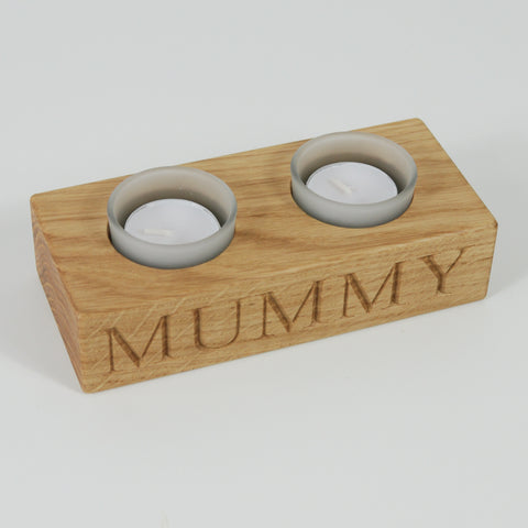 wooden mothers day gifts - tealight holder