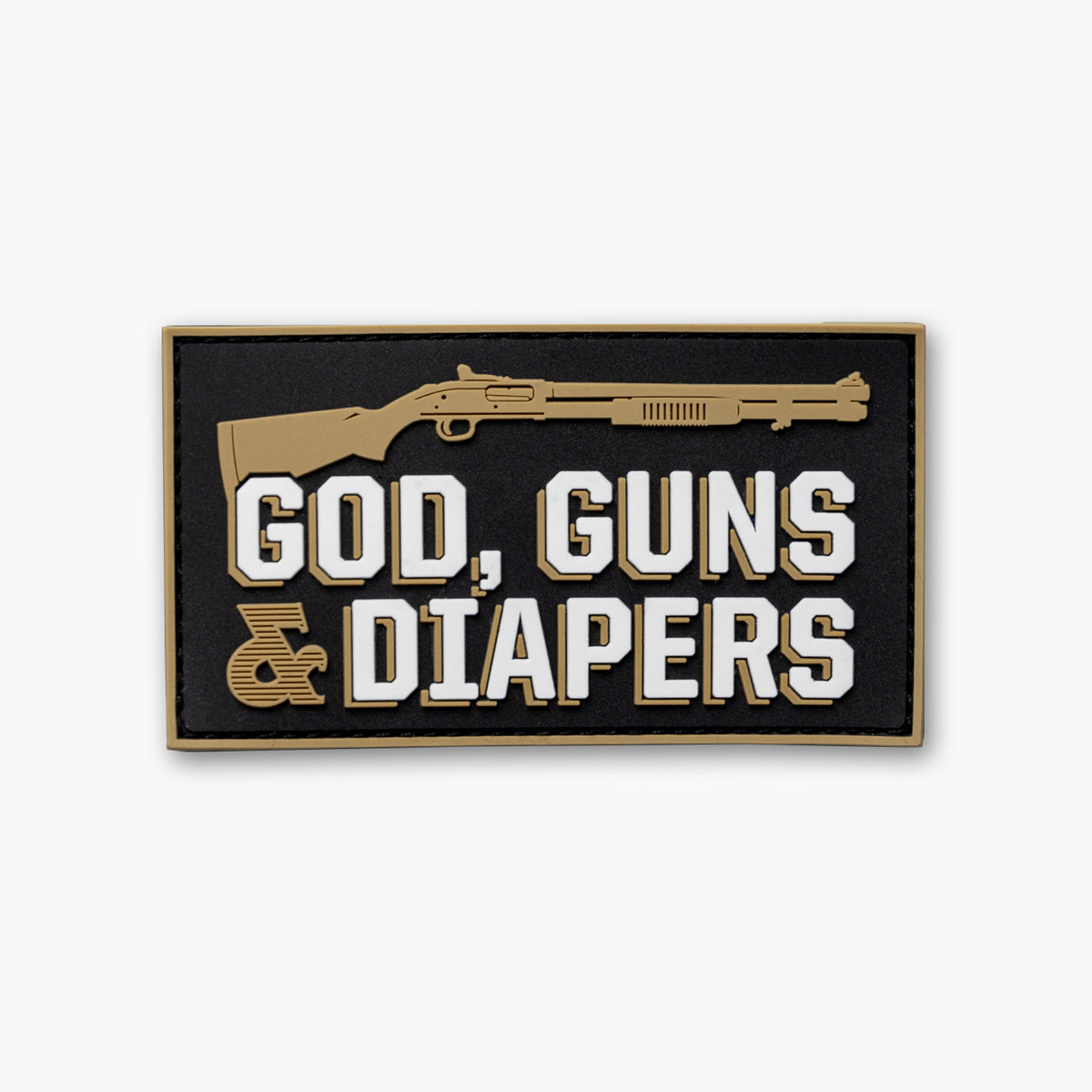God, Guns & Diapers Shotgun PVC Patch | Tactical Baby Gear