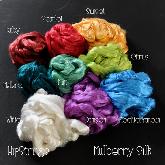 Silk Sampler - Mulberry Tussah Eri Peduncle - 4 oz – HipStrings