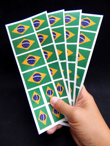 Amazoncom 40 Removable Stickers Brazil Brasil Flag Brazilian Party  Favors Decals  Toys  Games