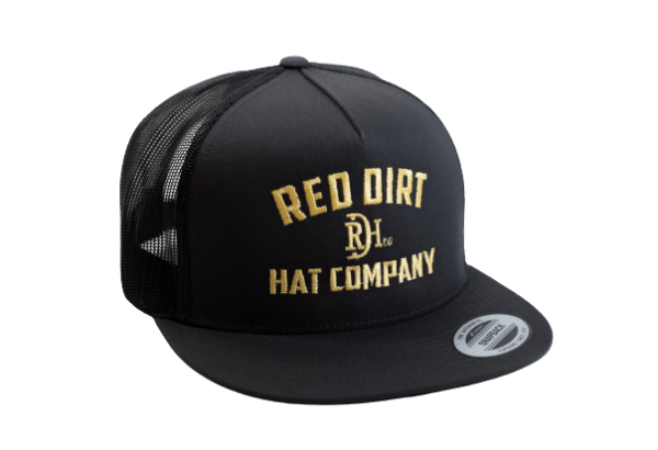 Red Dirt Hat Direct Stitch Charcoal Mesh Trucker Patch Cap RDHC-232