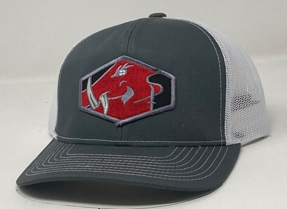 Hunting Hat Slate White Mesh Hex Pig SnapBack Trucker