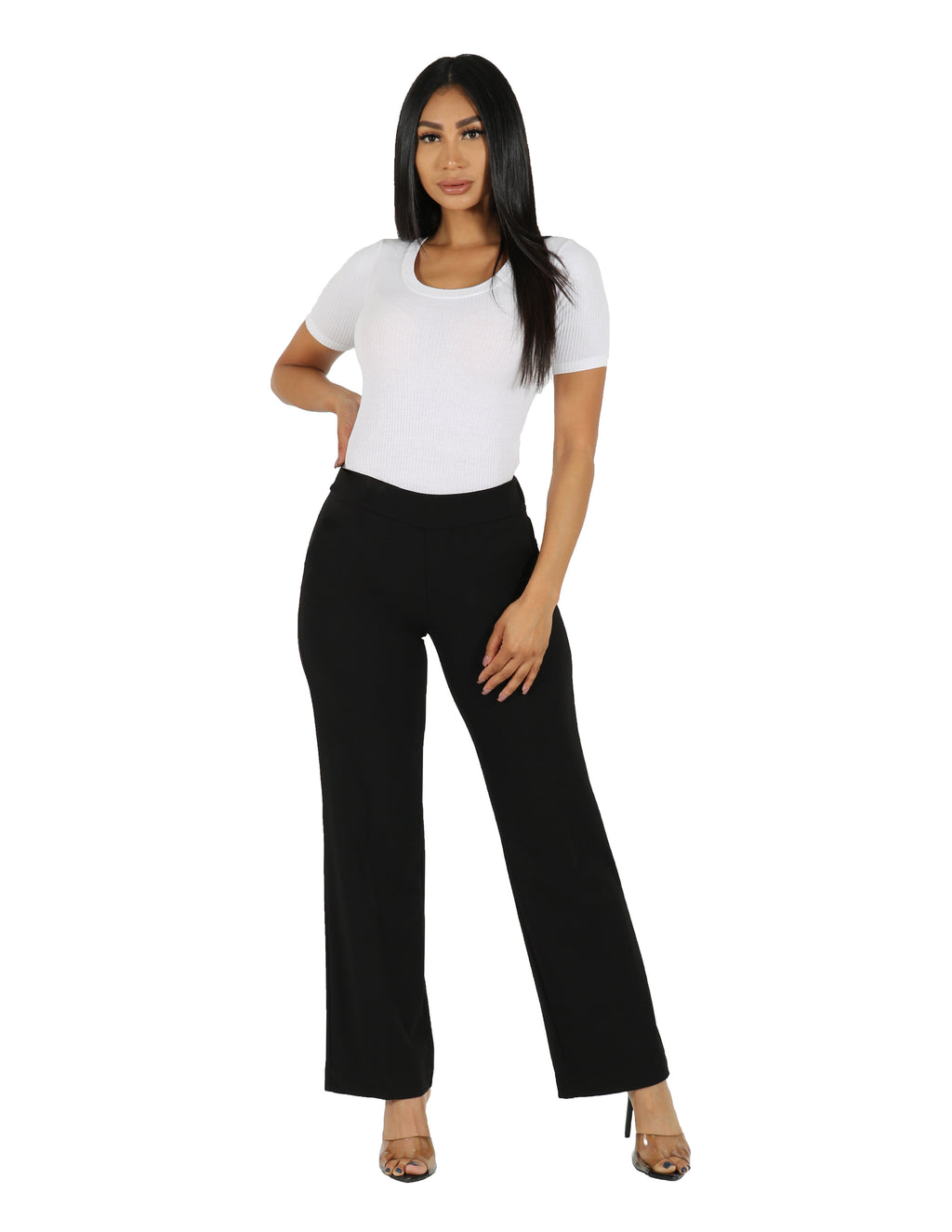 Knit Crepe High Rise Paperbag Waist Trouser, Women's Trousers