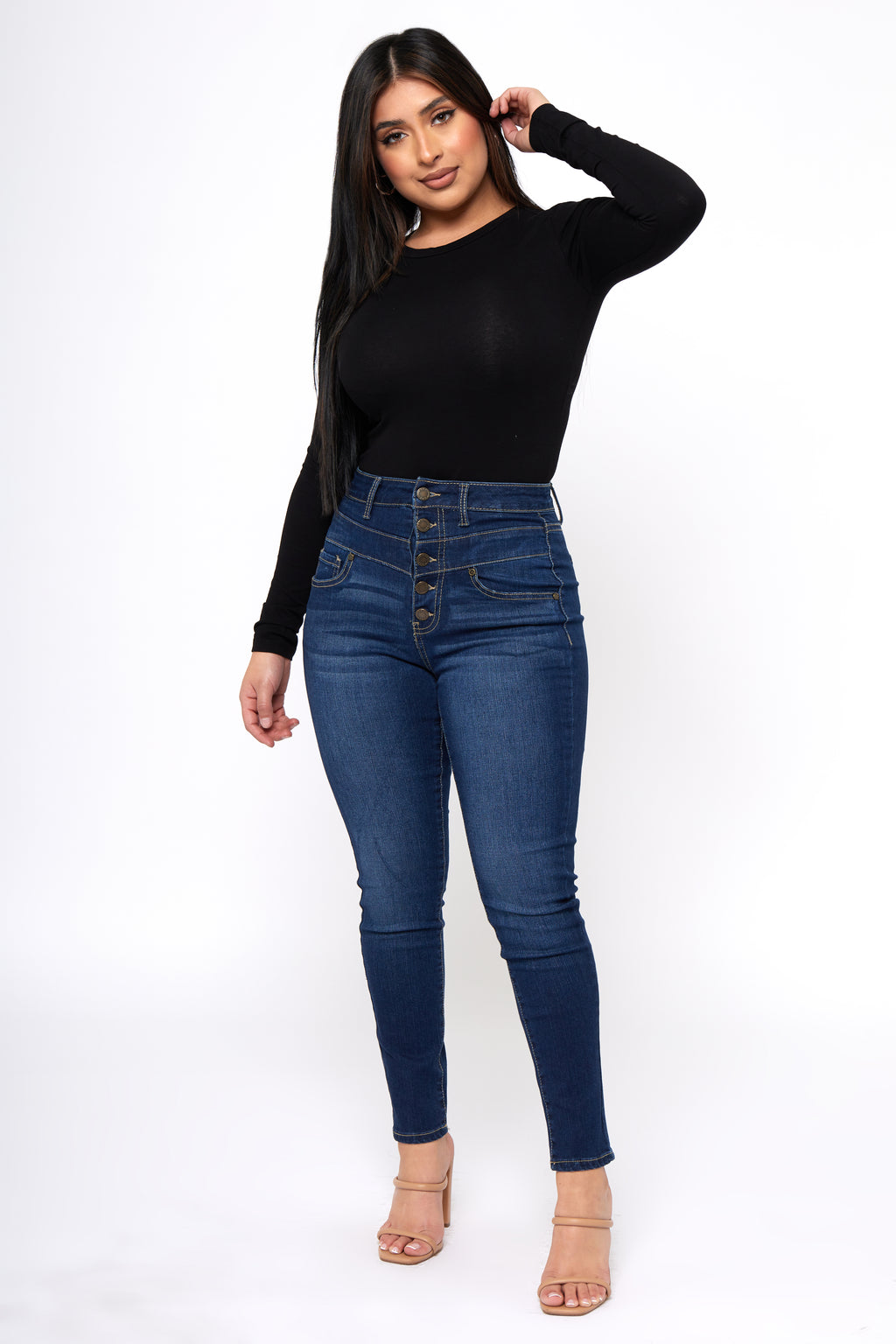 Curvy High Rise Skinny with Heavy Destruction – Shop BBJ